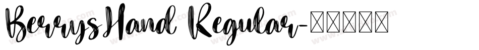 BerrysHand Regular字体转换
